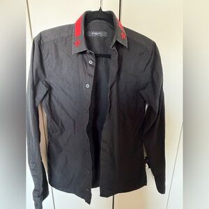 Givenchy Black shirt with Red Star Detail men’s